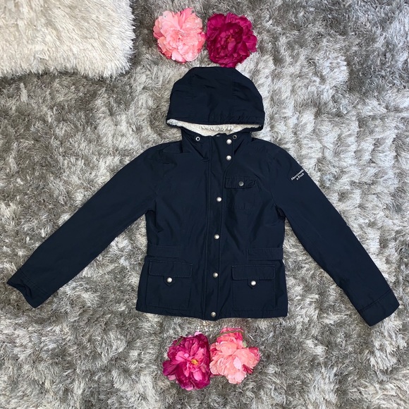 Abercrombie & Fitch Faux Fur Lined Parka size M - Picture 2 of 10